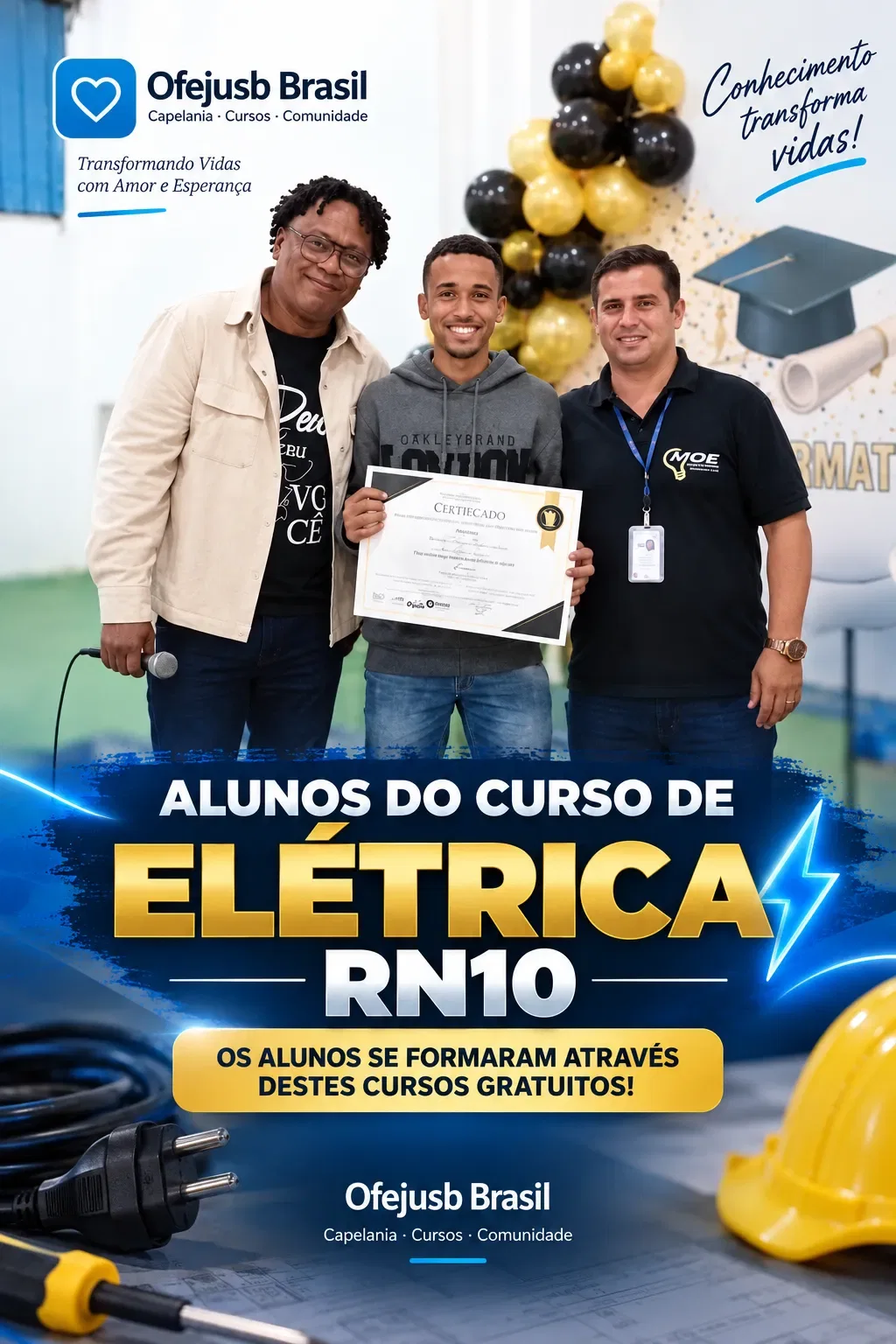 Entrega de certificado — Elétrica RN10