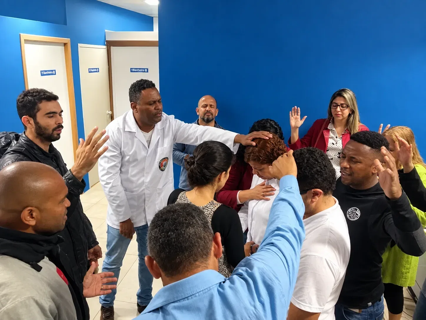 Momento de oração e ministração